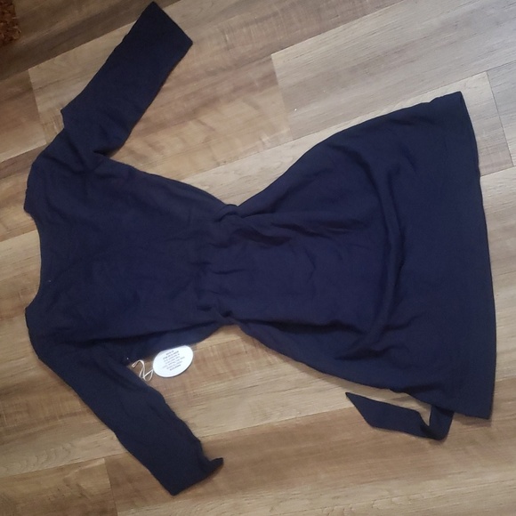 Bishop + YOUNG NAVY BELTED DRESS - Picture 3 of 3